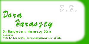 dora haraszty business card