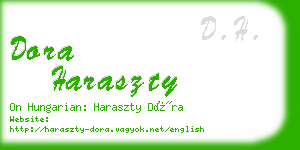 dora haraszty business card